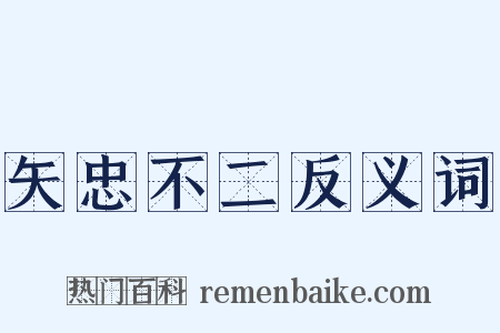 矢忠不二反义词是什么意思的图片
